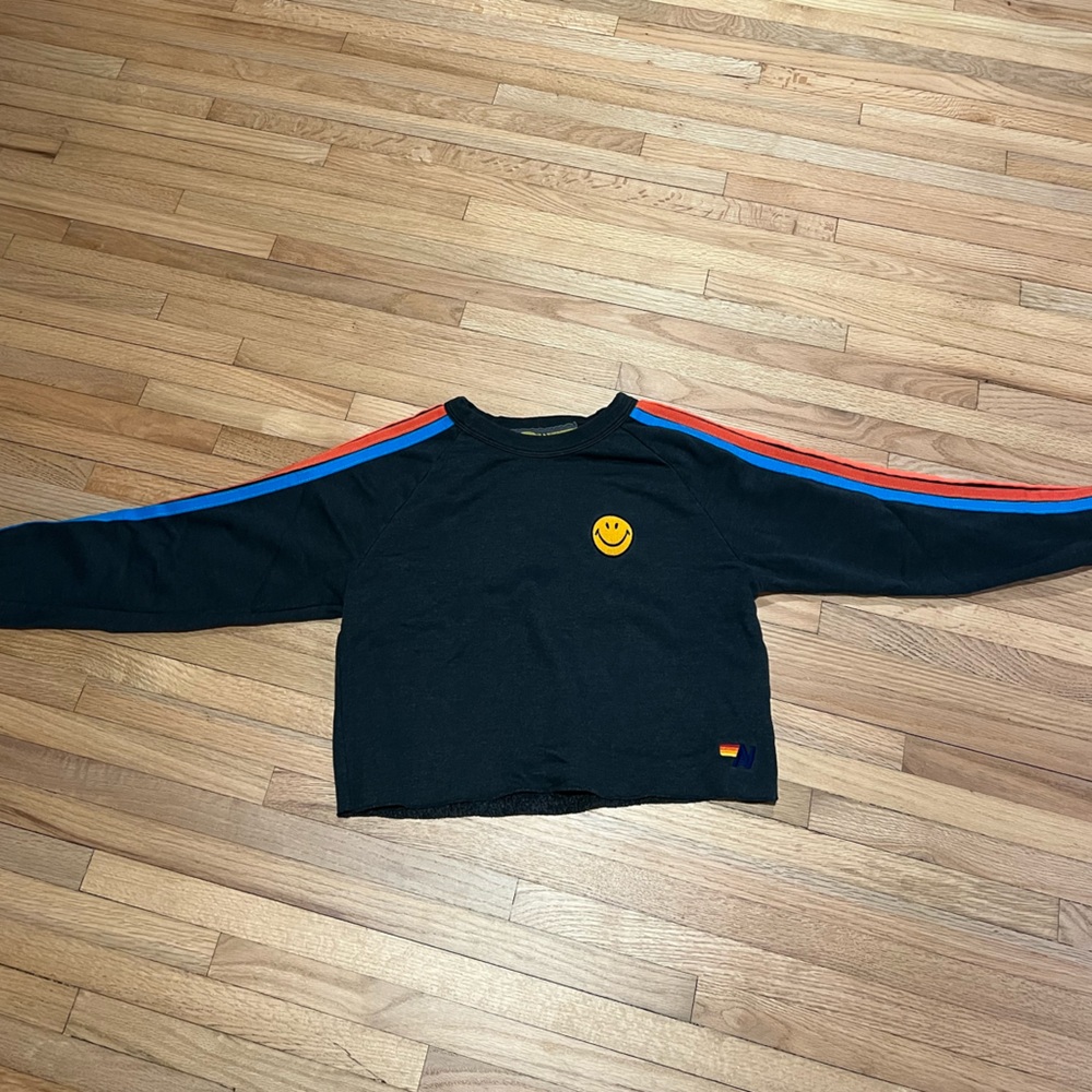Aviator Nation XS Cropped Crewneck/Long Sleeve